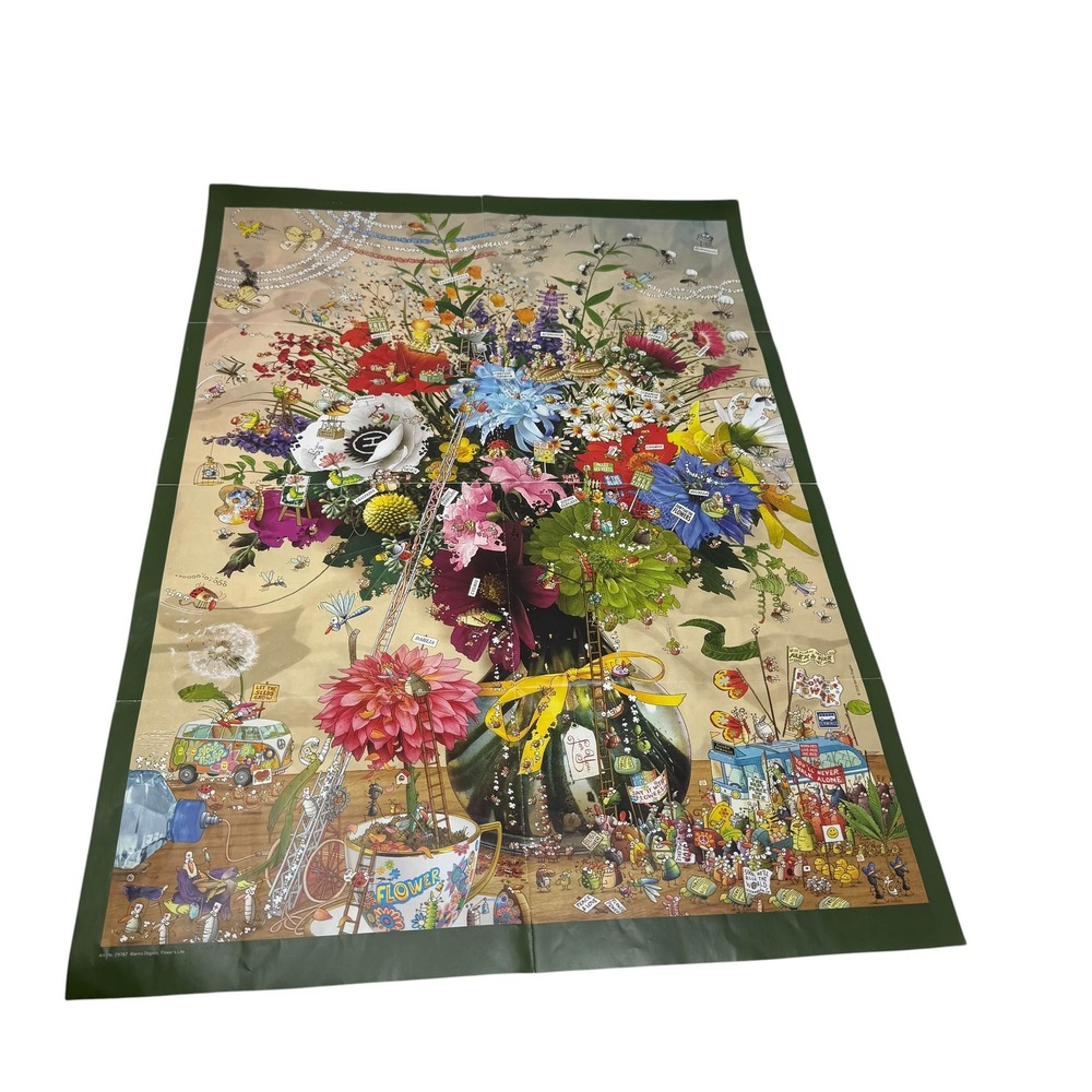 Heye Marino Degano Flower's Life 1000 Piece Jigsaw Puzzle Triangular Box Poster - Picture 4 of 14